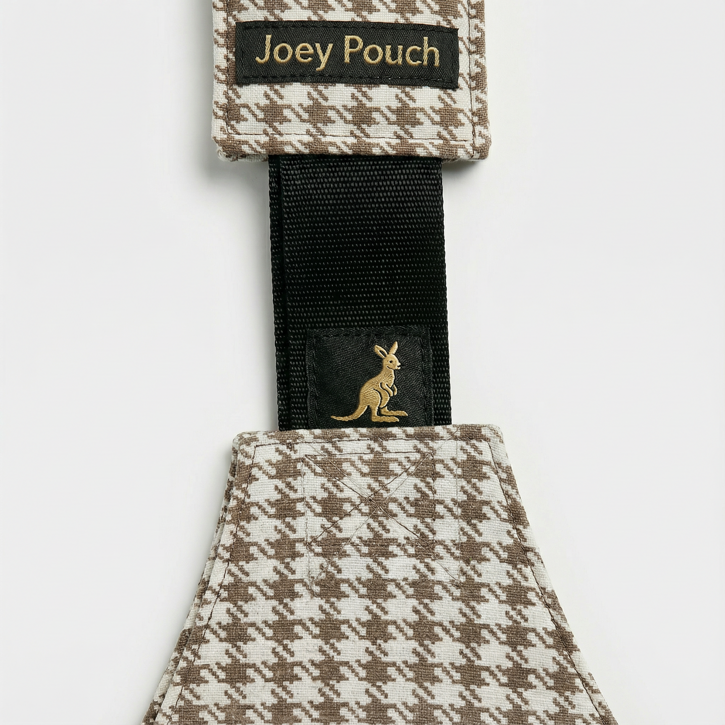 Beige Houndstooth Sleek Baby Side Sling Carrier