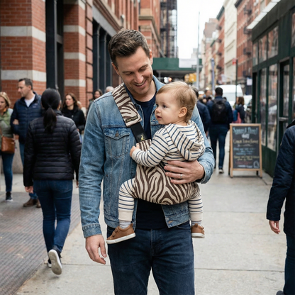 Zebra Pattern Sleek Baby Side Sling Carrier