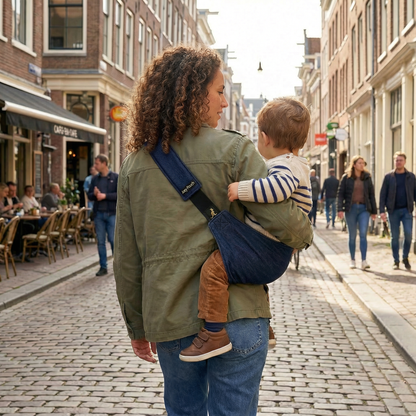 Denim Patterned Sleek Baby Side Sling Carrier