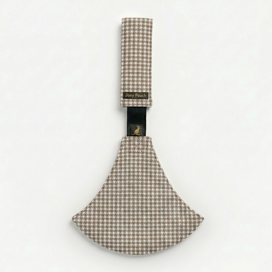 Beige Houndstooth Sleek Baby Side Sling Carrier
